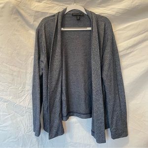 🌻HP🌻Banana Republic XS Petite Gray Open Front Shawl Collar Cardigan - NWOT